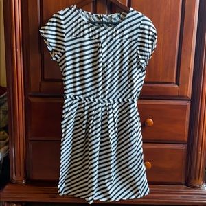 J.crew Factory black/white stripe dress size 0